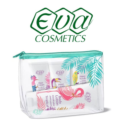 Eva Skin Care Tropical Sacoche (Heel Cream+Hand Cream+Hand Scrub+Body Lotion)