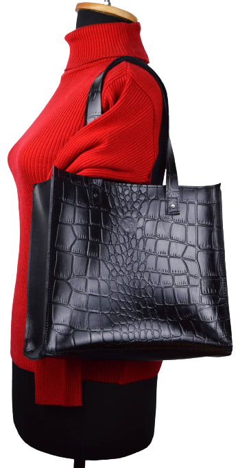 NG Black Leather Women Bag