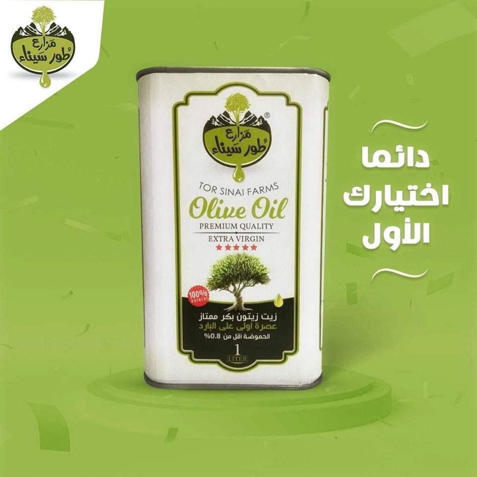 Olive oil tin container-زيت زيتون بكر ممتاز من مزارع طور سيناء